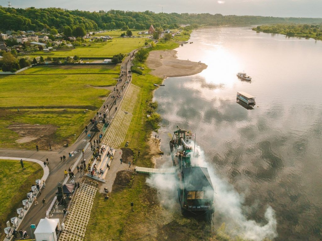 Zapyškio amfiteatras — betonavimo darbai